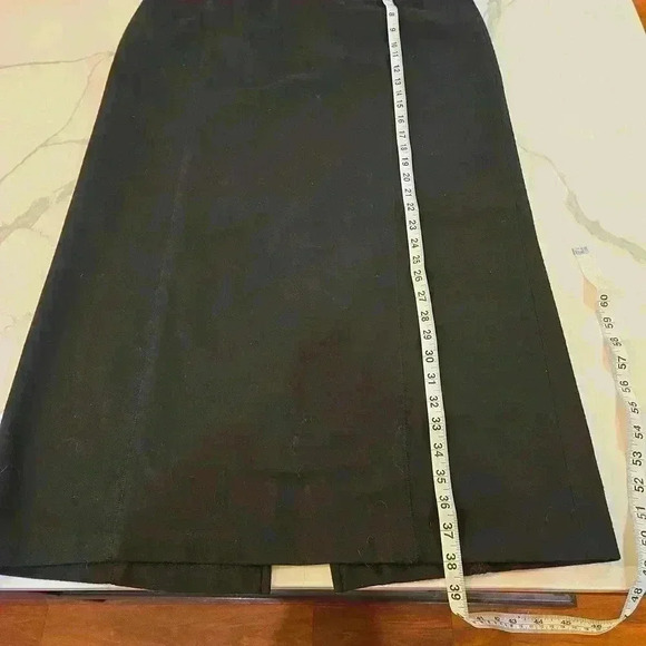Eddie Bauer Womens Wool Straight Fit Maxi Skirt Black Size 14 - Picture 6 of 6